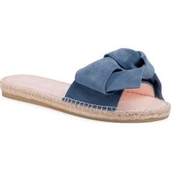 Espadryle MANEBI - Sandals With Bow K 1.3 J0 Jeans. Niebieskie espadryle damskie Manebi, z aplikacjami, z jeansu, bez obcasa. W wyprzedaży za 329,00 zł.
