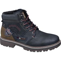 Kozaki męskie Venture by Camp David niebieskie. Niebieskie buty zimowe męskie marki Venture by Camp David, z materiału, na sznurówki. Za 199,90 zł.