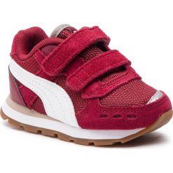 Sneakersy PUMA - Vista V Inf 369541 03 Cordovan/Puma White. Czerwone półbuty dziewczęce Puma, bez wzorów, z zamszu, na rzepy. Za 179,00 zł.