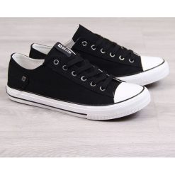 Trampki niskie męskie czarne Big Star DD174273 - czarny. Czarne trampki męskie BIG STAR, bez wzorów, retro, bez zapięcia. Za 89,99 zł.
