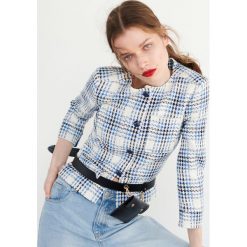 Żakiet w kratę - Niebieski. Niebieskie żakiety damskie Reserved, bez wzorów. W wyprzedaży za 199,99 zł.