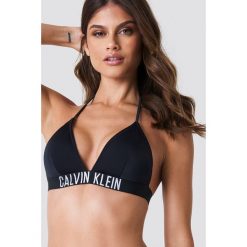 Stroje dwuczęściowe damskie: Calvin Klein Góra bikini Fixed Triangle-RP Logo – Black