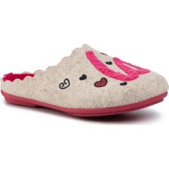 Kapcie MANITU - 320625 Beige/Pink 8. Brązowe klapki damskie Manitu, bez wzorów, z tworzywa sztucznego, bez obcasa. Za 139,00 zł.