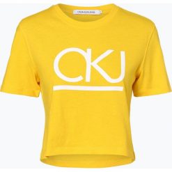 Calvin Klein Jeans - T-shirt damski, żółty. Żółte t-shirty damskie Calvin Klein Jeans, m, bez wzorów, z jeansu, bez kołnierzyka. Za 89,95 zł.