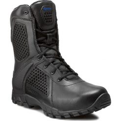 Buty BATES - Strike E07008 Black. Czarne buty sportowe męskie Bates, ze skóry ekologicznej, na zamek, outdoorowe. Za 679,00 zł.