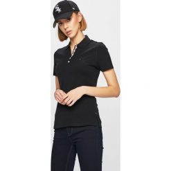 Tommy Jeans - Top. Czarne bluzki damskie Tommy Jeans, s, bez wzorów, z elastanu, bez kołnierzyka. W wyprzedaży za 199,90 zł.