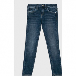 Pepe Jeans - Jeansy dziecięce Pixlette 128-180 cm. Niebieskie jeansy dziewczęce Pepe Jeans, bez wzorów, z elastanu. W wyprzedaży za 179,90 zł.