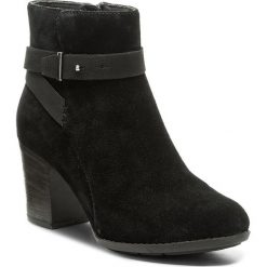 Botki damskie: Botki CLARKS - Enfield Sari 261288444 Black Suede