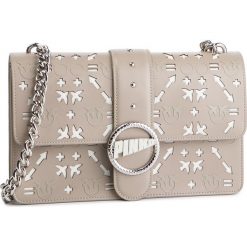 Torebka PINKO - Love Laser Tracolla Catena 1P21BE Y5EQ Beige/Bianco CZ1. Brązowe torebki klasyczne damskie marki Pinko, ze skóry. Za 1699,00 zł.
