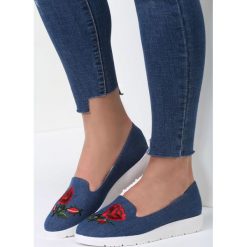 Granatowe Lordsy Peacock. Niebieskie baleriny damskie vices, bez obcasa. Za 49,99 zł.