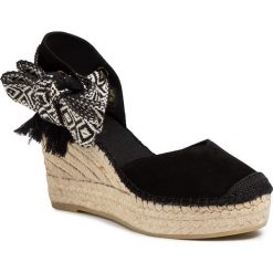 Espadryle VIDORRETA - Sandalia Pico Trasera 14635 Negro. Czarne espadryle damskie Vidorreta, bez wzorów, ze skóry, bez obcasa, na obcasie. Za 389,00 zł.