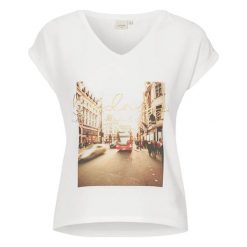 Cream Bluzka z nadrukiem Nora biały female biały M (38). Białe bluzki damskie Cream, s, z nadrukiem, z tkaniny, z dekoltem w serek, bez rękawów. Za 229,00 zł.