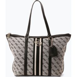 Guess Jeans - Damska torba shopper, czarny. Czarne torby damskie na zakupy marki Guess Jeans, w paski, z jeansu, bez dodatków. Za 589,95 zł.