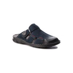 LASOCKI FOR MEN MI08-C271-320-01. Niebieskie kapcie męskie Lasocki For Men, ze skóry. Za 119,99 zł.