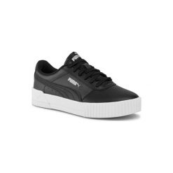 PUMA CARINA L BLACK- WHITE SLIV 37032501. Czarne buty sportowe damskie Puma, bez wzorów, ze skóry ekologicznej, sportowe. Za 249,99 zł.
