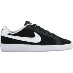 BUTY NIKE COURT ROYALE (GS). Czarne buty dziewczęce sportowe Nike, na wiosnę, bez wzorów, ze skóry, bez zapięcia, nike court. Za 139,99 zł.