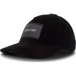 Czapka z daszkiem CALVIN KLEIN - Velvet Cap K60K604894 001. Czarne czapki z daszkiem damskie Calvin Klein, z materiału. Za 179,00 zł.