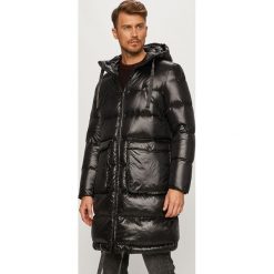 Trussardi Jeans - Kurtka puchowa. Zielone płaszcze męskie Trussardi Jeans, s, bez wzorów, z poliesteru, długie, z kapturem. Za 1679,00 zł.
