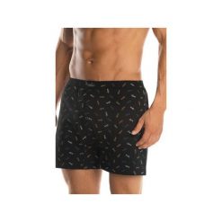 Lama - bokserki męskie M-896BX. Czarne bokserki męskie Lama, z nadrukiem, z bawełny. Za 39,00 zł.