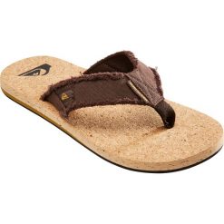 Japonki Monkey Abyss męskie. Brązowe klapki męskie Quiksilver, bez wzorów, z bawełny. Za 149,99 zł.