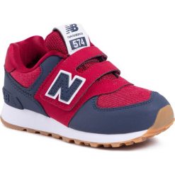 Sneakersy NEW BALANCE - YV574DMI Czerwony Granatowy. Czerwone trampki chłopięce New Balance, bez wzorów, ze skóry ekologicznej, na rzepy. Za 229,00 zł.