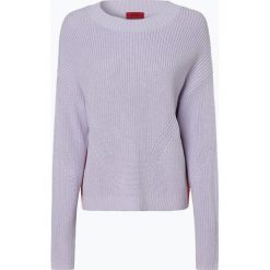 HUGO - Sweter damski – Sidina, lila. Szare swetry damskie marki HUGO, m, w paski, bez rękawów, bez kaptura. Za 599,95 zł.
