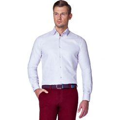 Koszula Biała w Kropki Coco. Białe koszule męskie marki LANCERTO, m, bez wzorów, z bawełny, eleganckie, bez kołnierzyka, bez rękawów. W wyprzedaży za 199,90 zł.