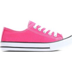 Fuksjowe Trampki I Feel It. Różowe buty sportowe dziewczęce Born2be, z materiału, z okrągłym noskiem, na sznurówki. Za 29,99 zł.