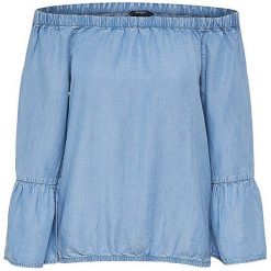 Only Koszulka Damska Sandy Shoulder Dnm Top Light Blue Denim (Rozmiar 38). Niebieskie bluzki damskie marki ONLY, l, z denimu. W wyprzedaży za 60,00 zł.