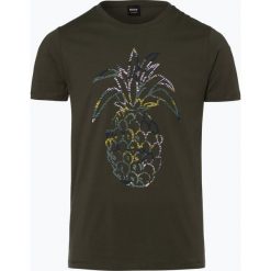 T-shirty męskie z nadrukiem: BOSS Casual – T-shirt męski – Tauno 1, zielony