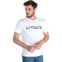 Lacoste Koszulka Biały. Białe podkoszulki męskie Lacoste, xl, z haftami, z bawełny. Za 266,95 zł.