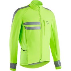 Kurtka zimowa na rower RC 500 męska. Zielone kurtki męskie TRIBAN, na zimę, xl, bez wzorów, z elastanu, bez kaptura, rowerowe. Za 229,99 zł.