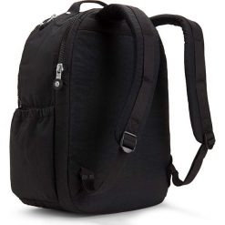 Plecak "Seoul Go XL" w kolorze czarno-szarym - 37 x 44,5 x 17 cm. Szare plecaki damskie Kipling, z nadrukiem, z poliesteru, retro. W wyprzedaży za 249,95 zł.