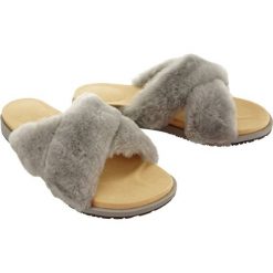 EMU AUSTRALIA W11880 MAREEBA dove grey, klapki damskie. Szare klapki damskie EMU Australia, bez wzorów, ze skóry, bez obcasa. Za 299,90 zł.