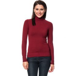 Golfy damskie: Sweter w kolorze bordowym