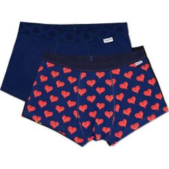 Happy Socks - Bokserki Smiley Heart (2-pak). Niebieskie bokserki męskie marki Happy Socks, z elastanu. Za 119,90 zł.