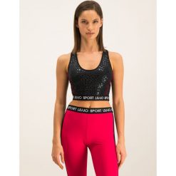 Biustonosz top Liu Jo Sport T69179 J7912. Czarne topy damskie Liu Jo Sport, xl, bez wzorów, z elastanu. W wyprzedaży za 159,00 zł.