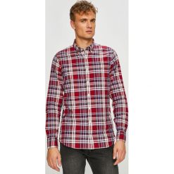 Tommy Hilfiger - Koszula. Szare koszule męskie na spinki TOMMY HILFIGER, l, w kratkę, z bawełny, button down, z długim rękawem. Za 299,90 zł.