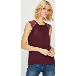 Vero Moda - Top Doreen. Brązowe topy damskie marki Vero Moda, s, z poliesteru, z okrągłym kołnierzem. W wyprzedaży za 69,90 zł.