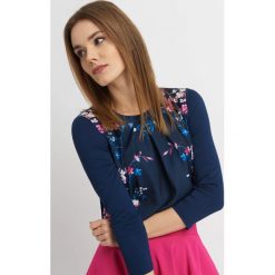 Bluzki, topy, tuniki: Koszulka bimaterial z kwiatowym printem