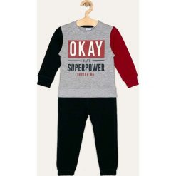 Blukids - Komplet dziecięcy 98-134 cm. Szare spodnie chłopięce Blukids, bez wzorów, z bawełny, długie. Za 69,90 zł.