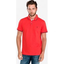 Trussardi Jeans Polo Koszulka Czerwony. Czerwone podkoszulki męskie Trussardi Jeans, xl, bez wzorów, z bawełny, polo, bez rękawów. Za 347,95 zł.
