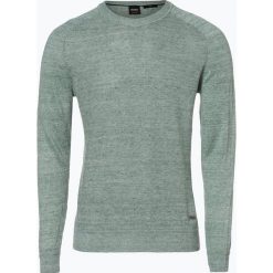 BOSS Casual - Męski sweter z lnu – Kasivol, zielony. Zielone swetry męskie marki BOSS Casual, s, bez wzorów, z dzianiny, casualowe, bez kołnierzyka, bez kaptura. Za 595,95 zł.