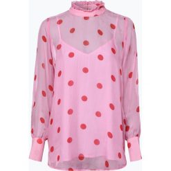 Essentiel Antwerp - Jedwabna bluzka damska, czerwony. Czerwone bluzki damskie Essentiel Antwerp, bez wzorów, z jedwabiu, ze stójką, bez rękawów. Za 549,95 zł.