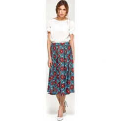 Ecru Bluzka z Wiązaniem na Rękawie. Szare podkoszulki damskie Molly.pl, s, bez wzorów, z tkaniny, eleganckie, bez kołnierzyka, z krótkim rękawem. Za 108,90 zł.