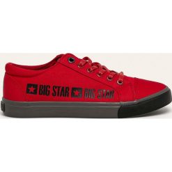 Big Star - Tenisówki. Czerwone trampki męskie BIG STAR, bez wzorów, z gumy, retro, na sznurówki. Za 129,90 zł.