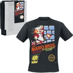 T-shirty męskie: Super Mario Game Cover T-Shirt czarny