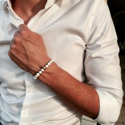 Bransoletka męska GOLDEN HERMANO. Żółte bransoletki męskie marki Pakamera, z kryształem, złote. Za 180,00 zł.