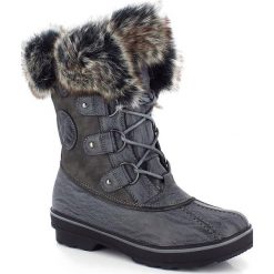 Kozaki "Chiara" w kolorze szarym. Szare buty zimowe damskie Kimberfeel. W wyprzedaży za 346,95 zł.