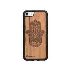 IPhone 7 Drewniane etui Hamsa Jabłoń. Brązowe etui damskie marki Bewood, z lakierowanej skóry. Za 109,00 zł.